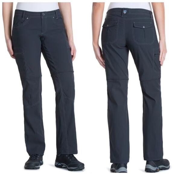 KUHL Kliffside Convertible Hiking Pants Koal Grey Size 6 - Picture 1 of 13